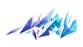 Abstract Sharp Geometric Forms. Modern Crystal Design Element, vector design Generative AI Royalty Free Stock Photo