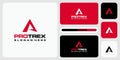 Abstract sharp triangle shape initial letter A vector logo design Royalty Free Stock Photo