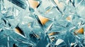 Abstract shattered glass background with sharp edges reflecting light in cool tones Royalty Free Stock Photo