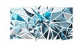 Abstract Shattered Glass Texture Geometric Vector, vector design Generative AI Royalty Free Stock Photo