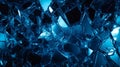 Abstract Shattered Ice Texture Background with Deep Blue Reflections and Dramatic Geometric Shards Royalty Free Stock Photo