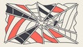 Abstract Shattered Web Pattern with Contrasting Colors, vector design Generative AI Royalty Free Stock Photo