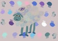 Abstract sheep background