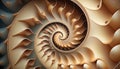 Abstract shell fractal. Generative ai Royalty Free Stock Photo