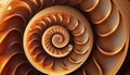 Abstract shell fractal. Generative ai