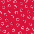 Abstract shell shape on red background pattern. Royalty Free Stock Photo