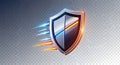 Abstract Shield Icon, Security and Protection Concept, Motion Graphics Element Royalty Free Stock Photo