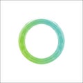 Abstract shining green circle modern frame logo vector