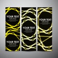 Abstract shining line pattern. Vector banners set background.
