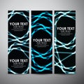 Abstract shining line pattern. Vector banners set background.
