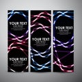 Abstract shining line pattern. Vector banners set background.