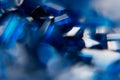 Abstract shiny blue sapphire background. Blurred. Background.