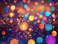 Abstract shiny bokeh multicolored digital illustration background