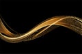 Abstract shiny color gold wave design element