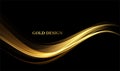 Abstract shiny color gold wave design element Royalty Free Stock Photo