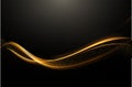 Abstract shiny color gold wave design element