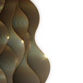 Abstract shiny color gold wave design element, golden lines pattern background. Golding Luxury Design for cover, invitation