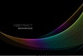 Abstract shiny color spectrum wave design element Royalty Free Stock Photo