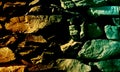 Abstract shiny colorful rock wall in big size texture design.