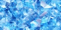 Abstract shiny 3d blue ice crystal background, diamond texture, faceted gem. Seamless crystal texture. Generative AI Royalty Free Stock Photo