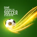 Abstract shiny football background with light effect
