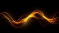 Abstract shiny gold wave light effect , golden luminous glow abstract neon motion glowing wavy lines, generative ai tools