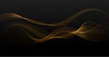 Abstract shiny golden waves Royalty Free Stock Photo