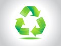 Abstract shiny green recycle icon Royalty Free Stock Photo