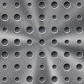 Abstract metal background with round holes Royalty Free Stock Photo