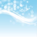 Abstract shiny science vector background with white wave. Royalty Free Stock Photo