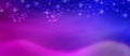 Abstract Shiny Sparkles and Snow Falling in Blurred Pink, Purple and Blue Background Royalty Free Stock Photo