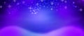 Abstract Shiny Sparkles and Snow Falling in Blurred Purple and Blue Background Royalty Free Stock Photo