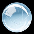 Abstract shiny sphere glass render - 3D illustration