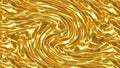 Abstract shiny swirly gold liquid texture