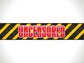 Abstract shiny uncensored warning tape Royalty Free Stock Photo