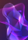 Abstract shiny wavy background on modern gradient