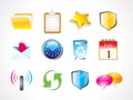 Abstract shiny web icon set Royalty Free Stock Photo