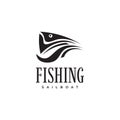 Abstract Ship Logo Design Shaped Fish Head