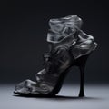 Abstract Shoe: Voluminous Mass With Misty Gothic Style