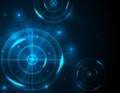 Abstract dart target on blue background business target goal concept.