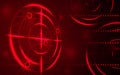 Abstract shooting range on red background business target goal concept. Royalty Free Stock Photo