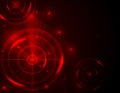 Abstract dart target on red background business target goal concept.
