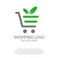 Vector illustration of go green shopping logo.