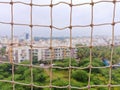 Abstract shot of a Cross crossing net