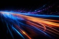 Abstract Shot Of Light Trails To Illustrate Network Communication Technology And The Transmission Of Information And Data Royalty Free Stock Photo