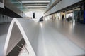 Abstract view of seating inside Corvera Airport in Murcia, Spain. Royalty Free Stock Photo