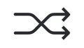 Abstract shuffle icon indicating random play or sequence , vector design Generative AI Royalty Free Stock Photo