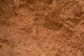 Abstract of carving mountain earth, yellow or red soil side view, oxidized and very fertile soil red clay, background texture, Royalty Free Stock Photo