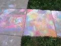 Abstract Sidewalk Art in the Neighborhood in Washington DC