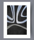 Abstract sight sad emoticon wall art print